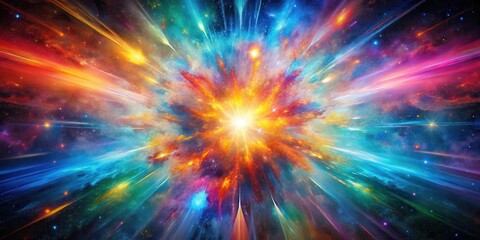 Cosmic Explosion of Colors, abstract, explosion,  abstract