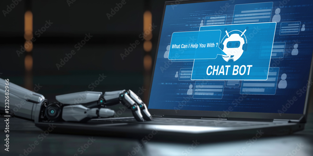 Poster chatbot software application for brisk online business that automatically reply to customer question