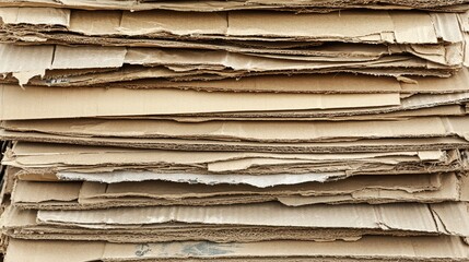Stacked Cardboard Recycling Plant Waste Texture