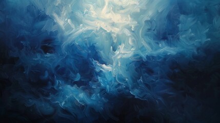 Obraz premium Enigmatic Aquatic Symphony: A Vibrant Underwater Dreamscape of Colorful Light Reflections and Diverse Marine Life