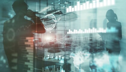 Financial graph diagram investment business intelligence concept