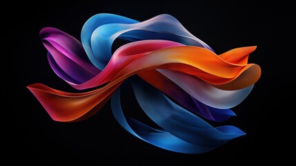 Obraz premium A colorful, abstract design of a piece of fabric
