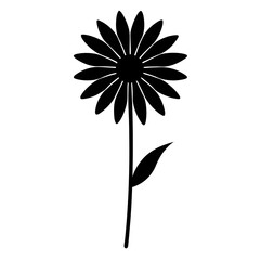 black and white flower