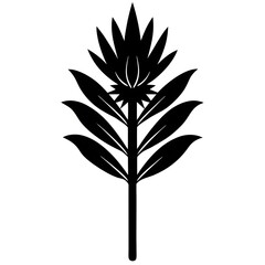 black silhouette of a tree