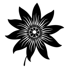 black and white lotus flower