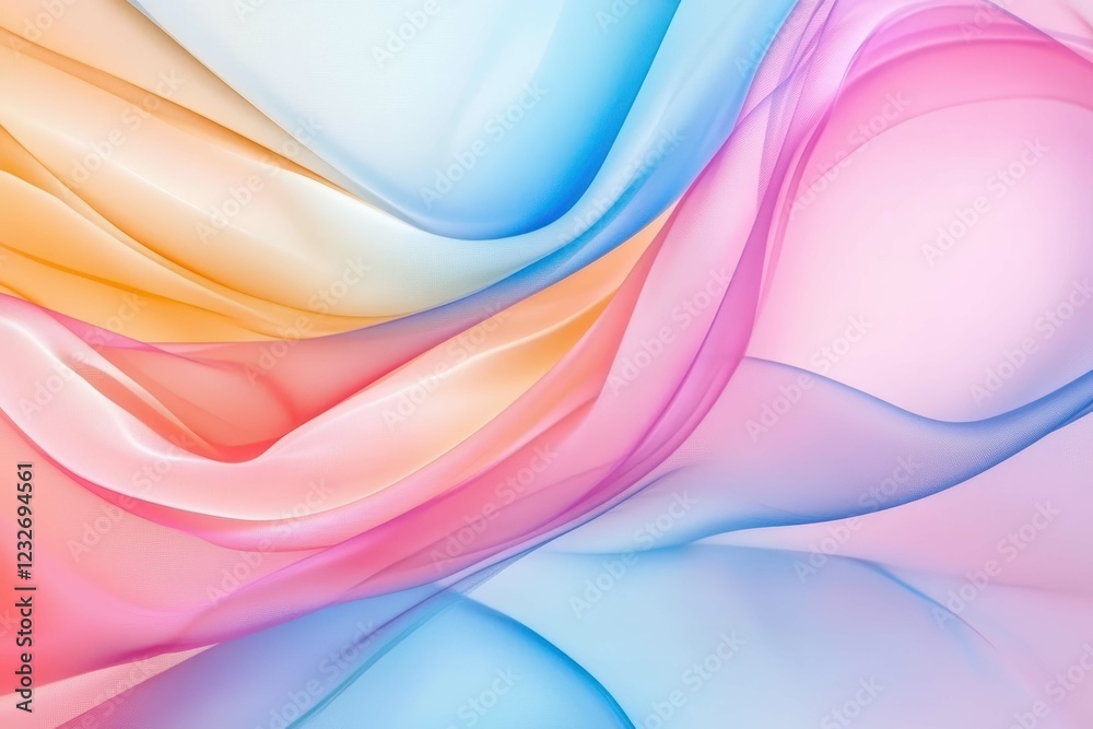 Poster colorful abstract patterns create a soothing visual experience in soft hues highlighting calmness an