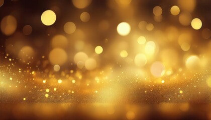 Vibrant, Dreamy Abstraction Golden Bokeh Effect Swirling Amid Shimmering Glitter and Mystique, Invoking a Sense of Whimsy and Elegance.
