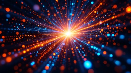 Obraz premium Abstract technology background of high speed global data transfer, ultra fast broadband and connection, digital cyber tech motion