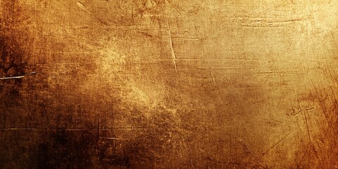 Scratched metallic gold texture creating a grunge and abstract background, ideal for design projects