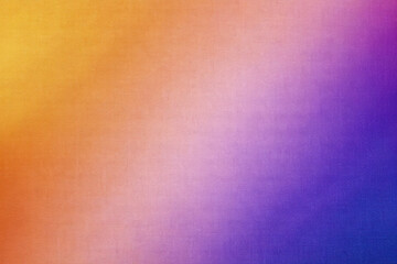 Abstract Gradient Background in Gold, Red, Coral, Orange, Yellow, Peach, Pink, Magenta, Purple, and Blue Tones with Iridescent Effects, Rough Grain, Noise, and Grunge Texture Design Template