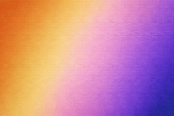 Abstract Gradient Background in Gold, Red, Coral, Orange, Yellow, Peach, Pink, Magenta, Purple, and Blue Tones with Iridescent Effects, Rough Grain, Noise, and Grunge Texture Design Template