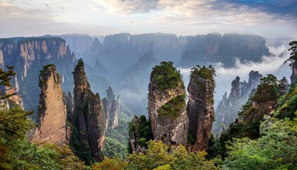 Fototapeta premium beautiful panoramic view of rocky mountains 