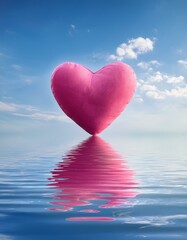 Fototapeta premium heart in the water
