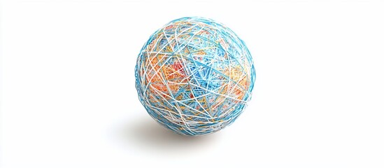 Obraz premium Global interconnectedness String globe on white background
