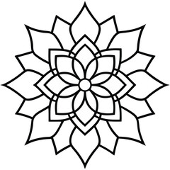 mandala line art vector 