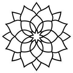 mandala line art vector 