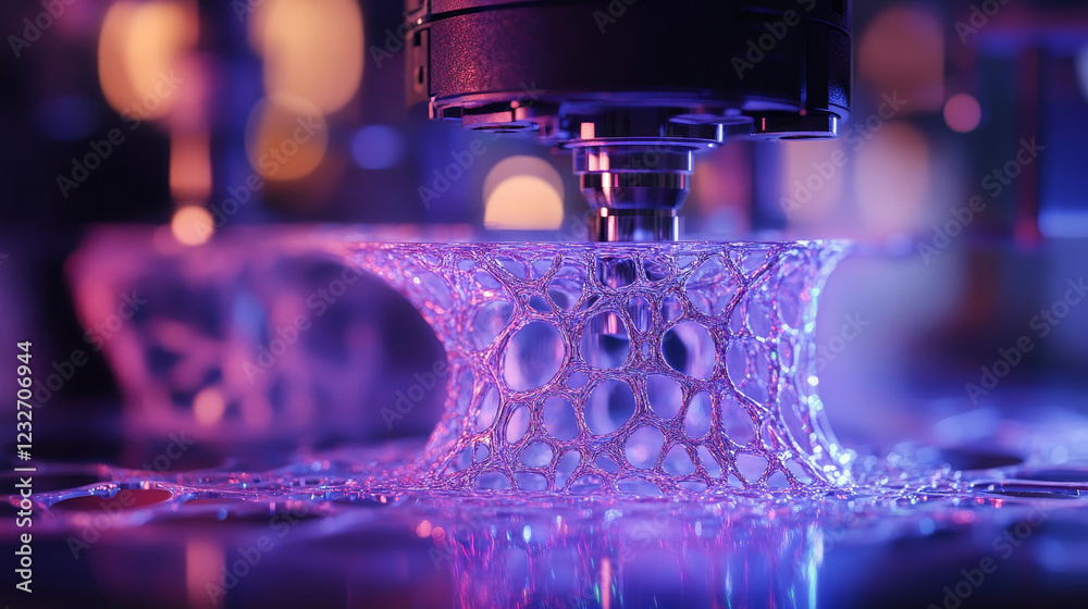 Poster bioprinter creating intricate vascular structures in lab