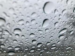 water drops on glass