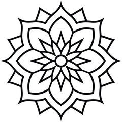 mandala line art vector 