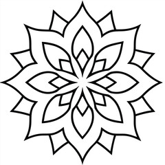 Obraz premium mandala line art vector 