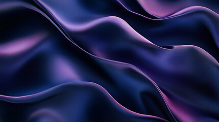 Obraz premium Textured silk fabric in shades of deep purple and blue creates an elegant and flowing appearance