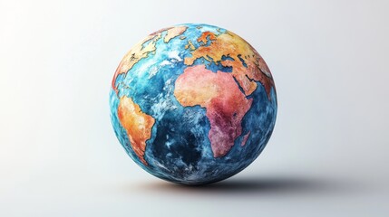 Cyan Minimalistic Globe Clip-Art Illustration with Global, Technology, Earth, Modern, Digital, Science, Design, Web, Symbol, World, Simple, Style, Concept, Blue, Flat, Graphic, Planet, Abstract