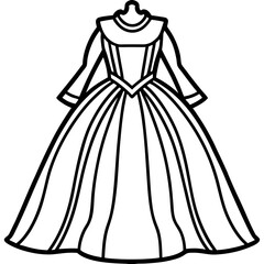 Regal Gown Line Drawings