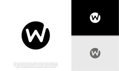 Initials W logo design. Initial Letter Logo.