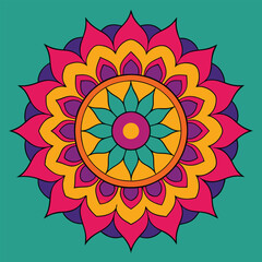 mandala silhouette vector illustration