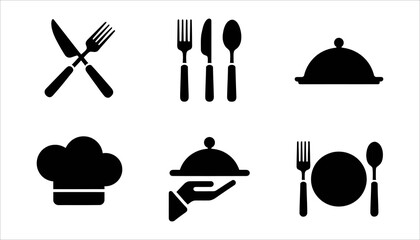 Kitchen icon set vector illustration. cooking cutlery icon.