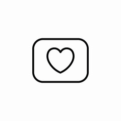 heart item icon sign vector