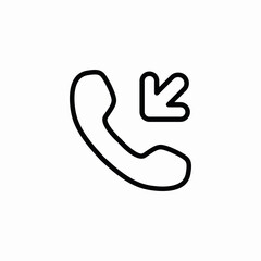 incoming voice call icon sign vector