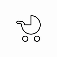infant crib icon sign vector