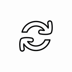 media sync icon sign vector