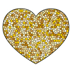 Golden heart design luxury concept