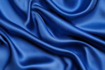 Obraz premium Elegant Blue Silk Fabric with Soft Folds and Texture