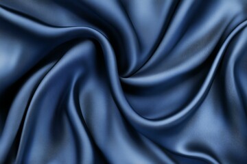 Obraz premium Rich Dark Blue Silk Fabric with Intricate Folds and Shine