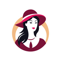 women's fashion and beauty logo vector on white background 
