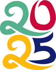 2025 New Year`s Text Effect