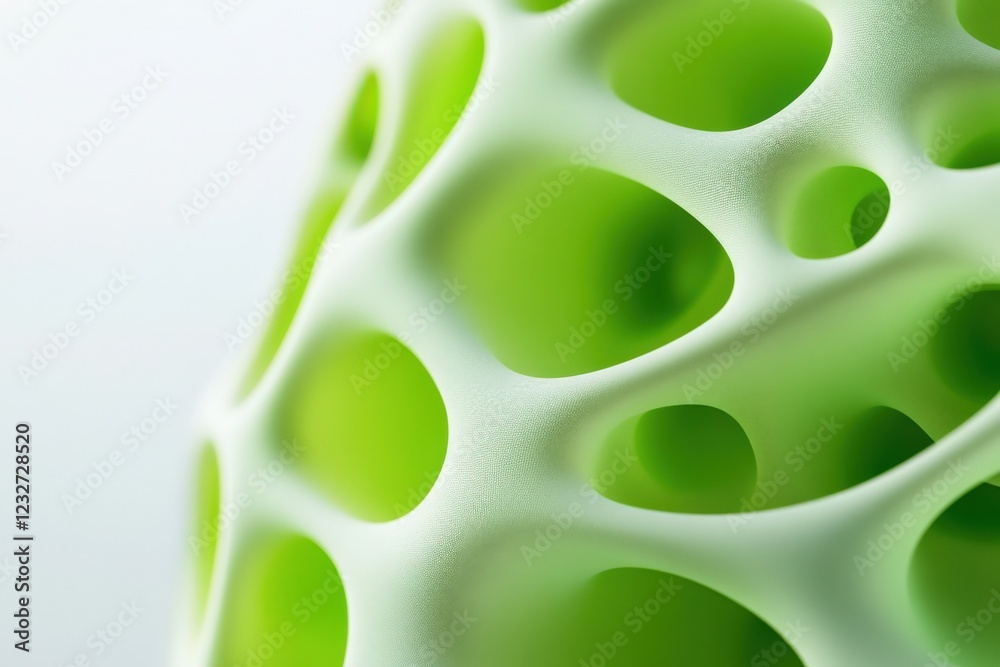 Fototapete abstract 3d rendering of an organic structure with holes