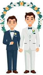 Elegant Gay Couple Tying the Knot