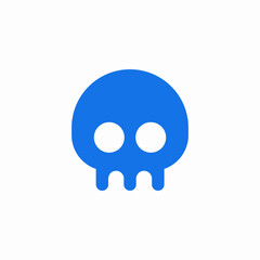 skull head icon sign vector