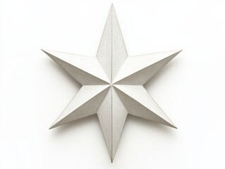 Obraz premium a simple white paper star ornament on a white background
