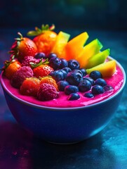 Fruit bowl smoothie bowls colorful 