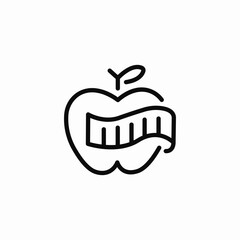 diet measuring icon sign vector