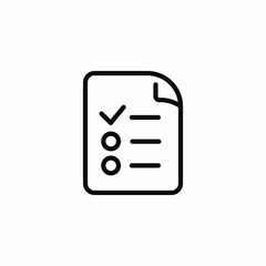 half complete checklist document icon sign vector