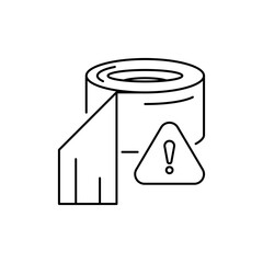 Duct Tape for Emergency Needs Outline icon showing use of duct tape in emergency situations.
