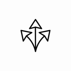 multiple directions icon sign vector