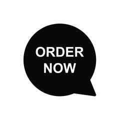 order now speech bubble icon vector