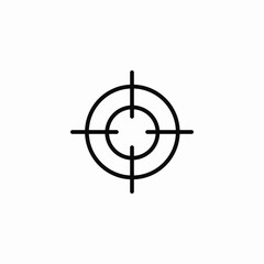 target focal point icon sign vector
